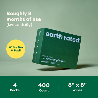 Dog Grooming Wipes - Hypoallergenic Wipes For Gentle Cleaning of Paws, Body & Bums 400 Wipes (4 Pack)